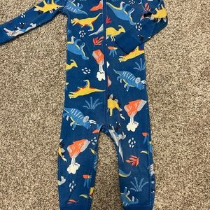 Hanna Andersson Blue Dinosaur Kids Footie
